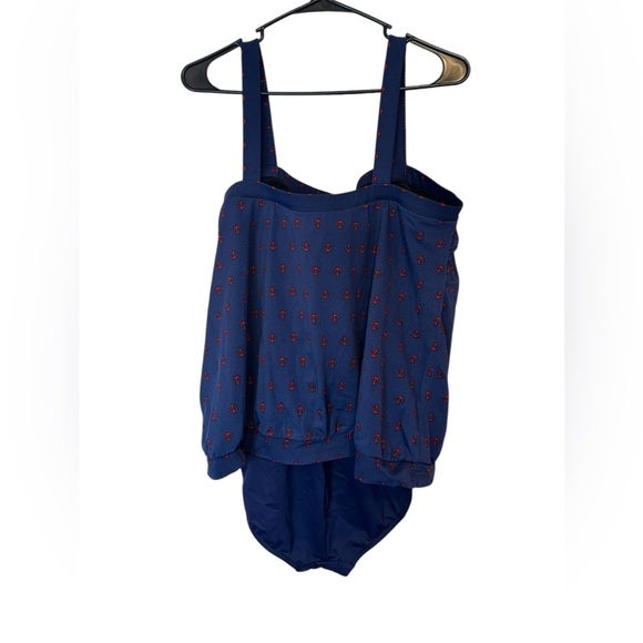 Miraclesuit One Piece Swimsuit Size 16-18? Anchor Nautical Beach Summer Slimming - Picture 2 of 8